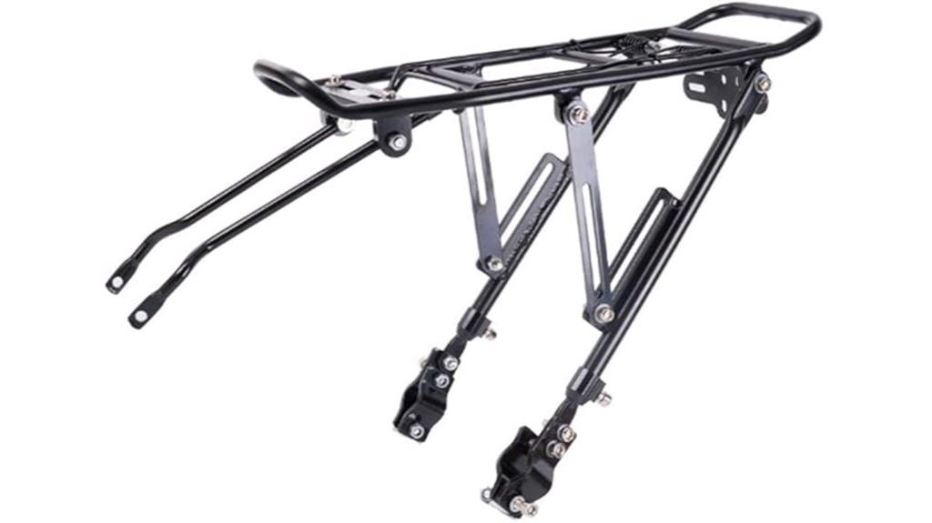adjustable bicycle cargo rack