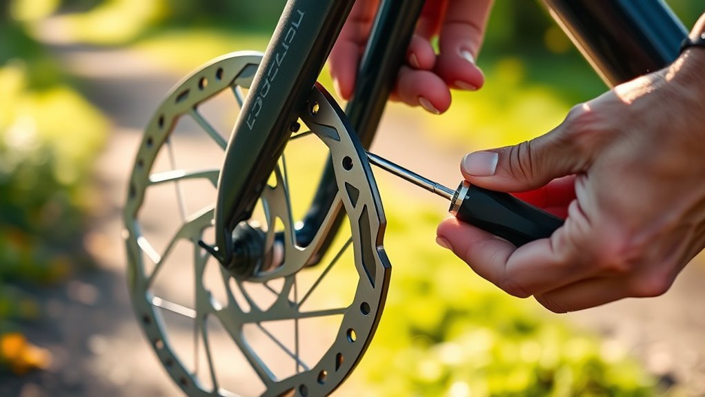 align rotor and caliper