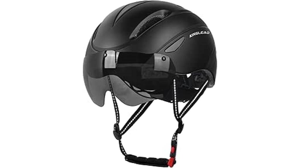 detachable goggles bike helmet