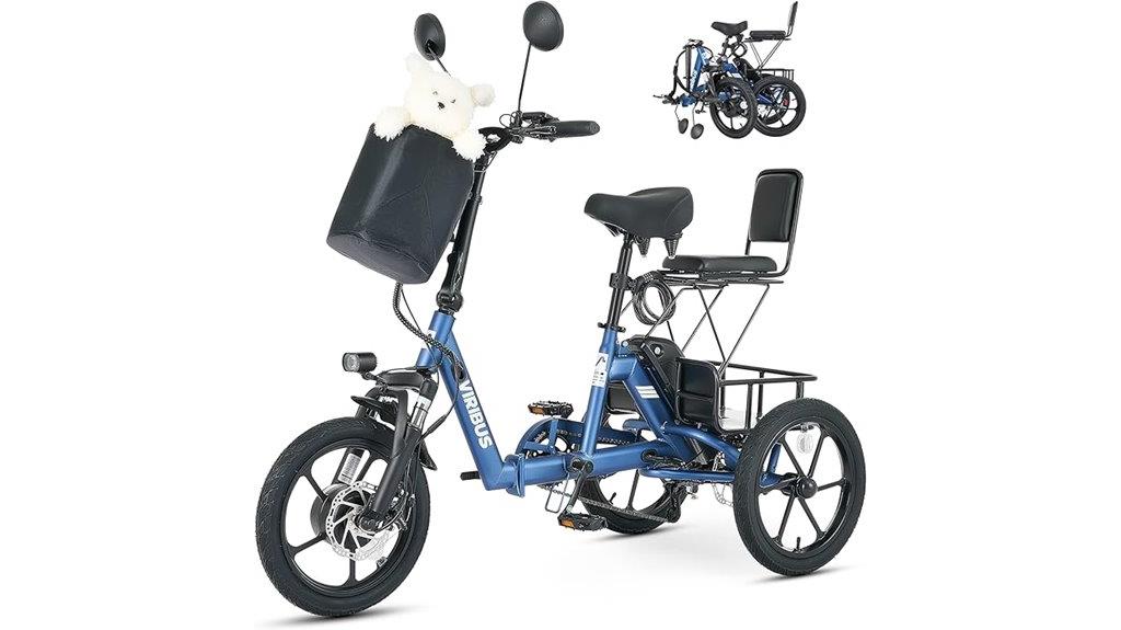 foldable 16 inch electric trike