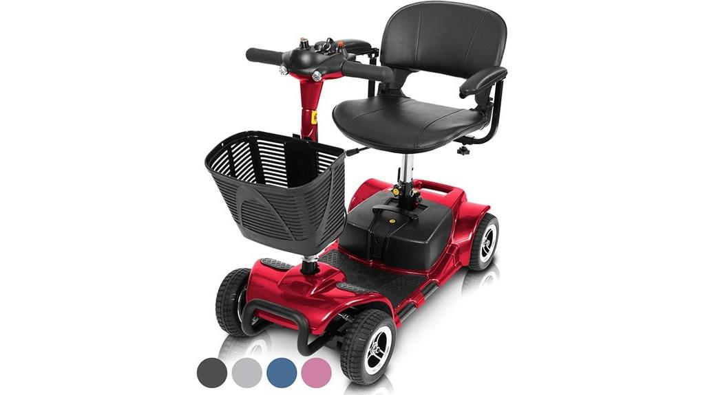 four wheel scooter with battery