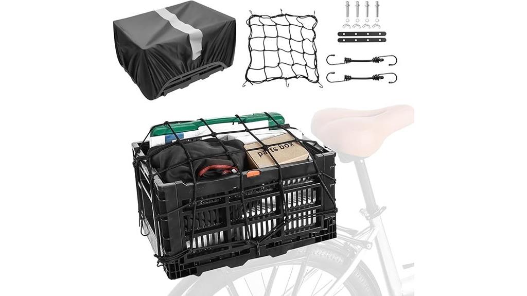 large capacity folding bike basket