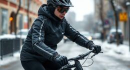 layered winter e bike gear