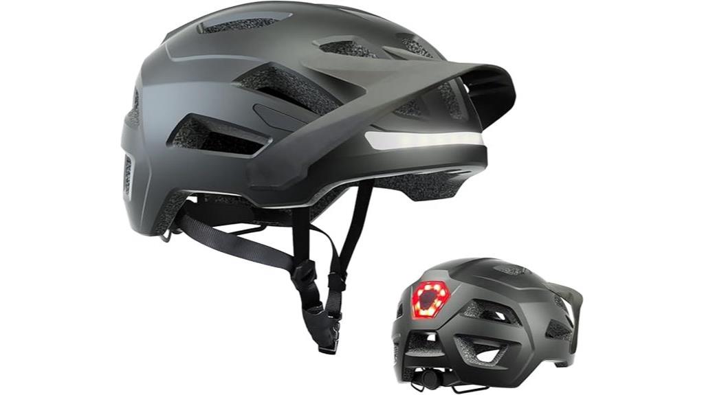 led lit adult bike helmet