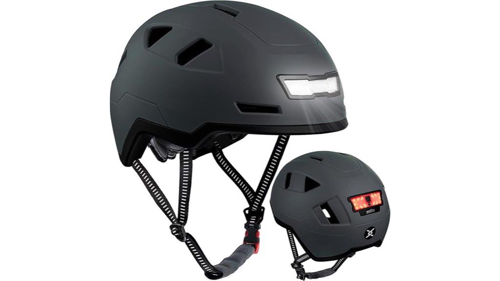 led lit adult bike helmet