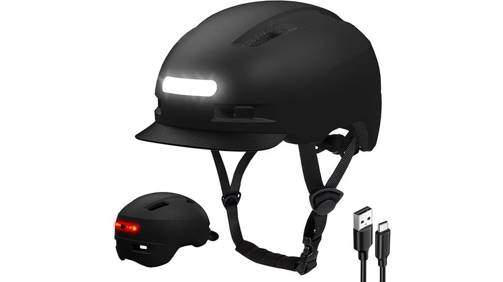 led lit bike helmet