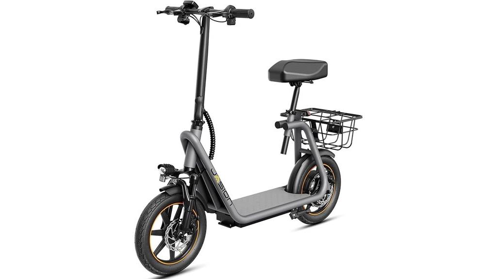 powerful electric scooter with seat
