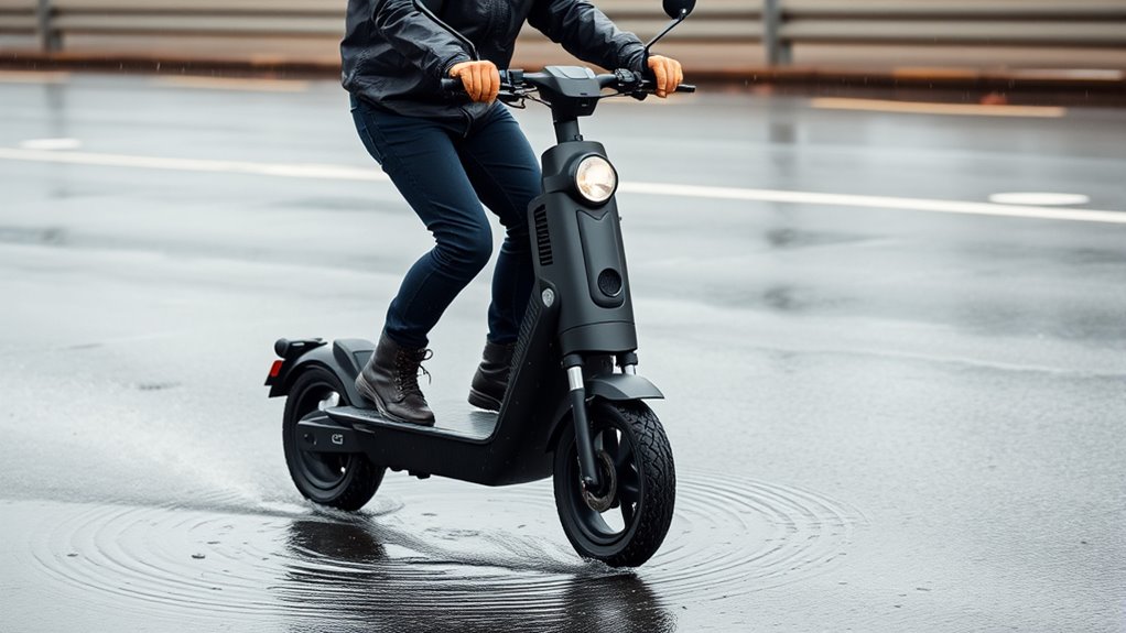 ride smoothly on wet surfaces