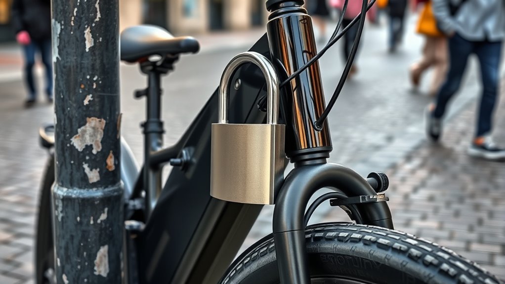 secure bike with sturdy lock