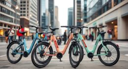 top step through commuter e bikes
