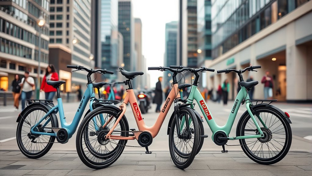 top step through commuter e bikes