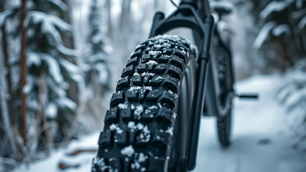 winter tires with aggressive treads