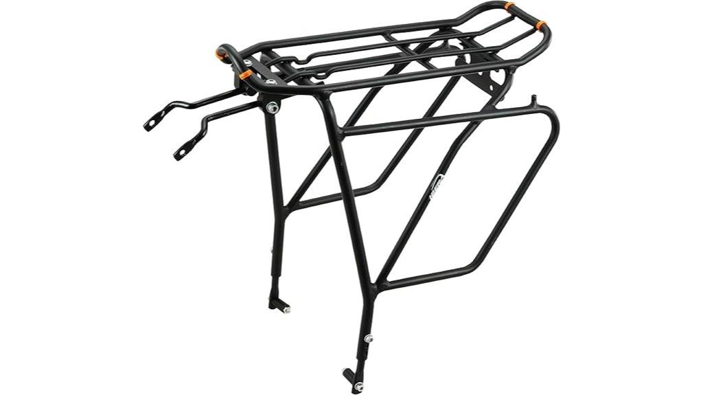 adjustable frame mounted bike rack
