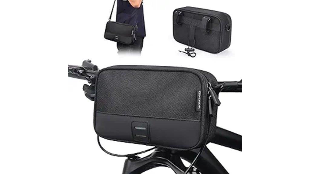 bike handlebar bag with strap