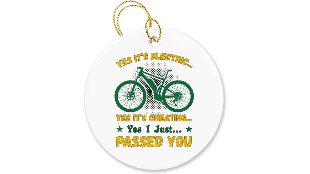 electric bicycle christmas ornament