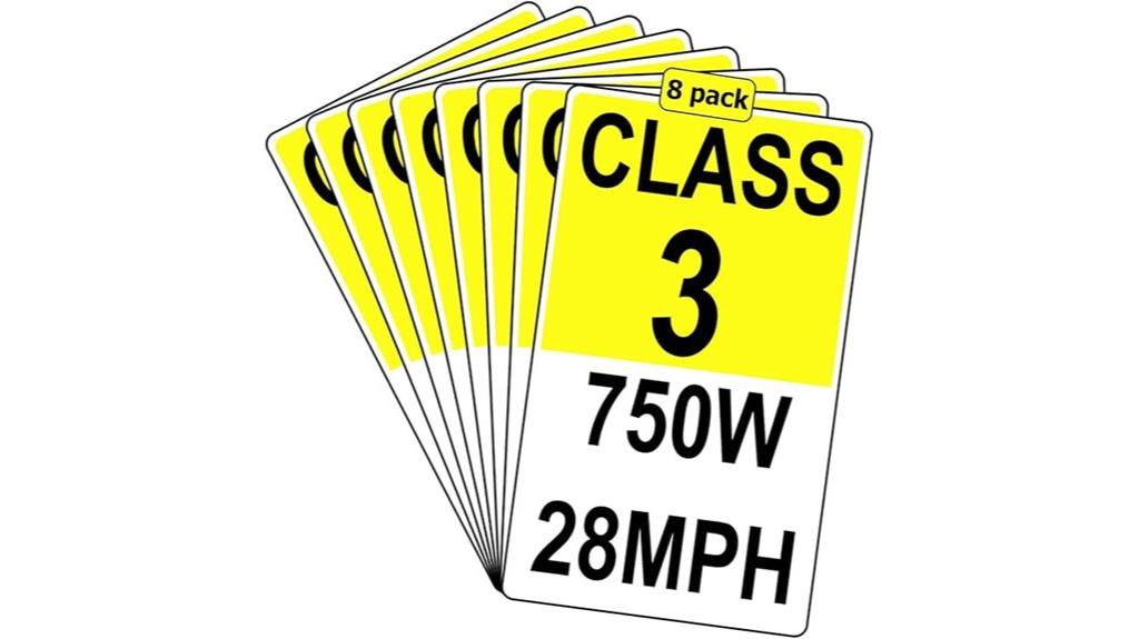 electric bike number decals