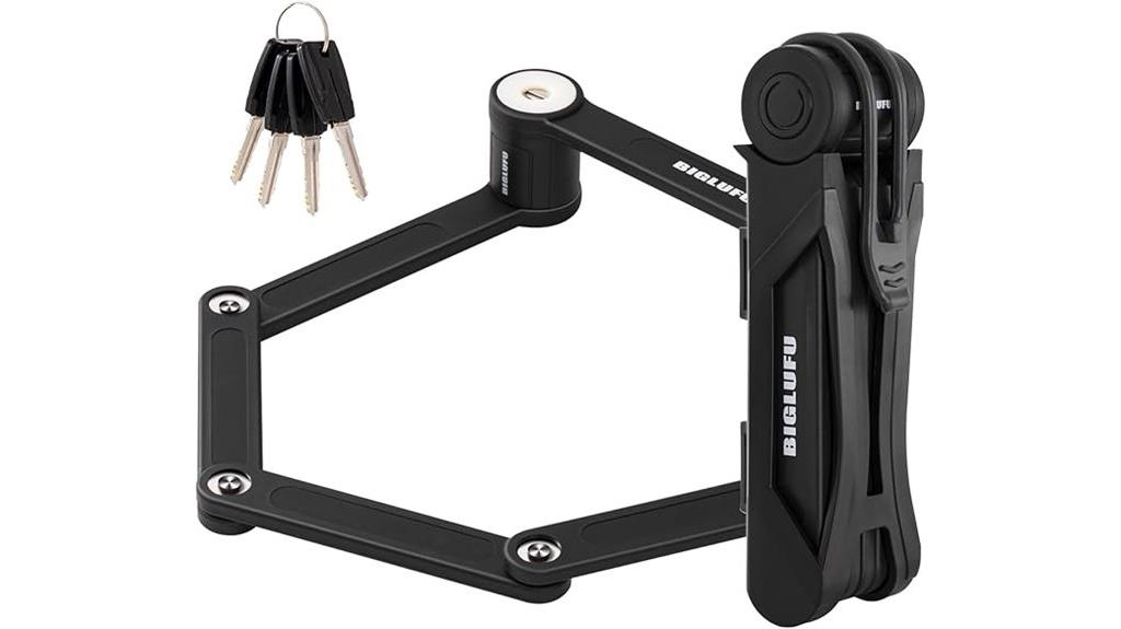 foldable lock with keys