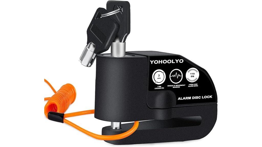 motorcycle disc lock alarm
