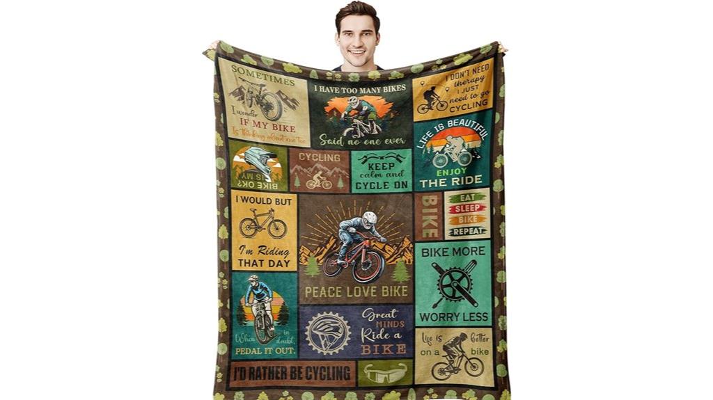 mountain biking blanket throw