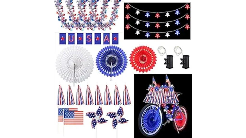 patriotic bike decoration set