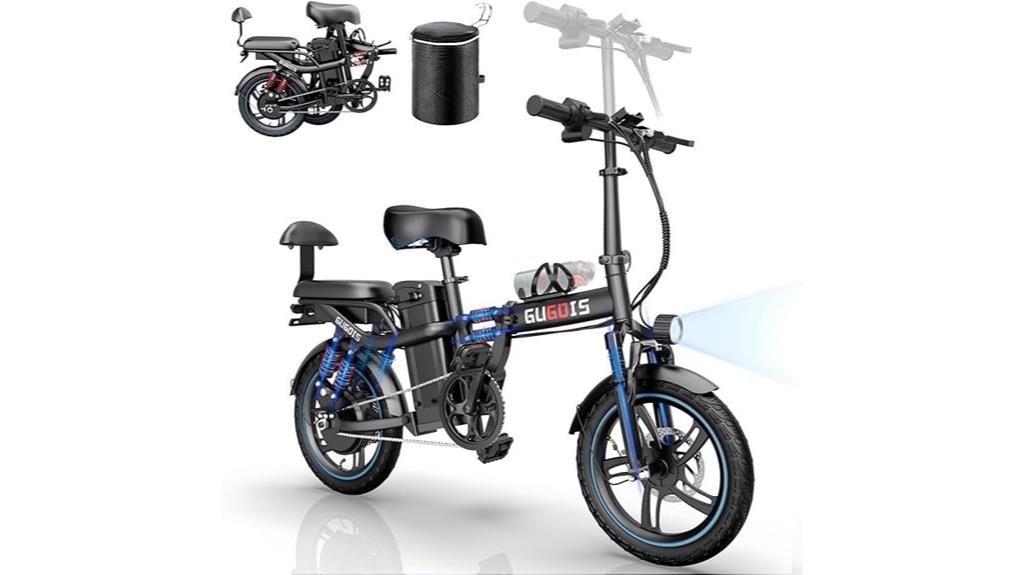 powerful foldable electric bike