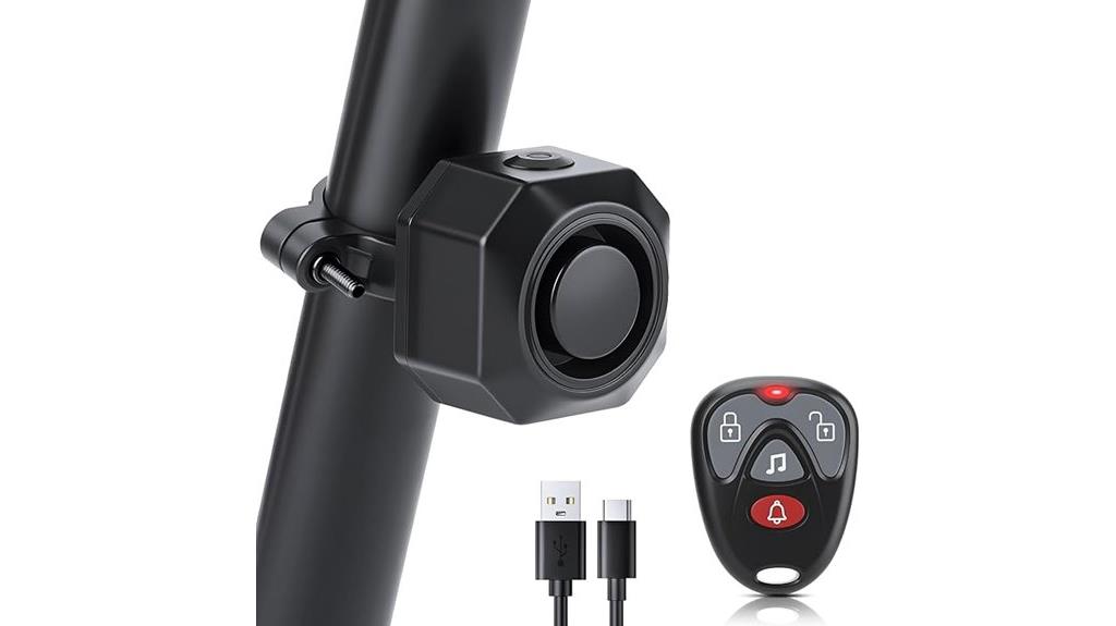 rechargeable bike alarm remote