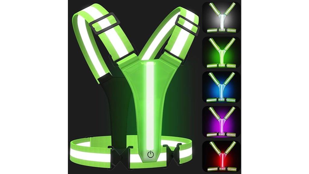 rechargeable reflective running vest