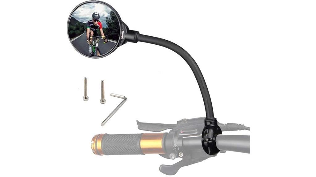 rotatable wide angle bike mirror