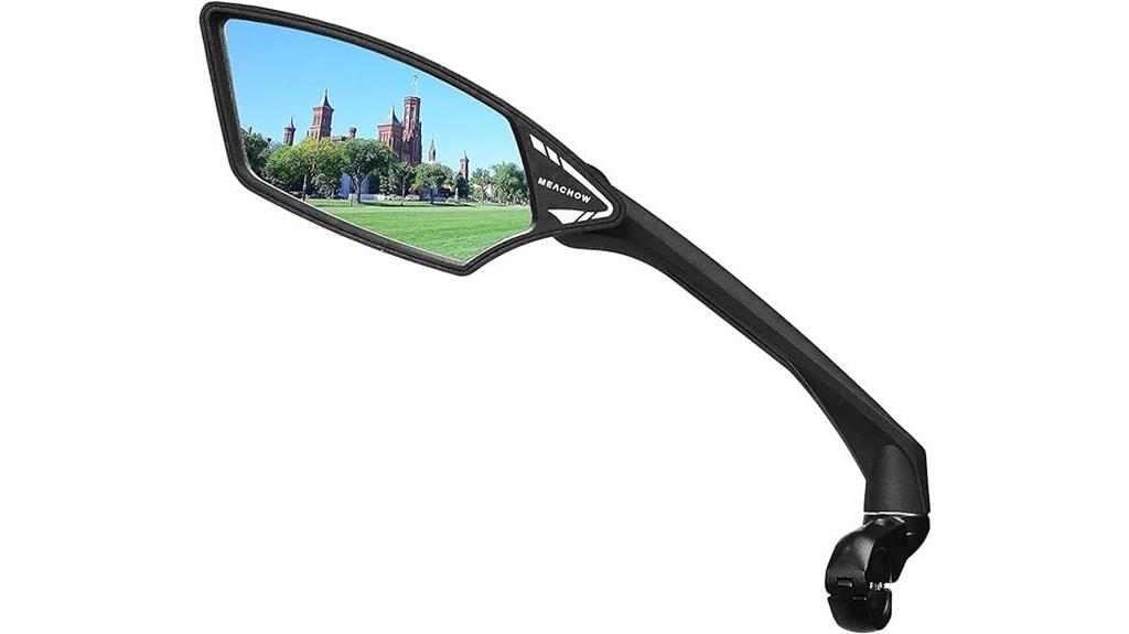 silver left side mirror