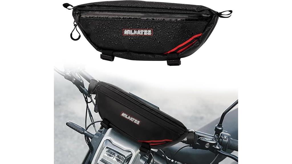 waterproof motorbike handlebar storage