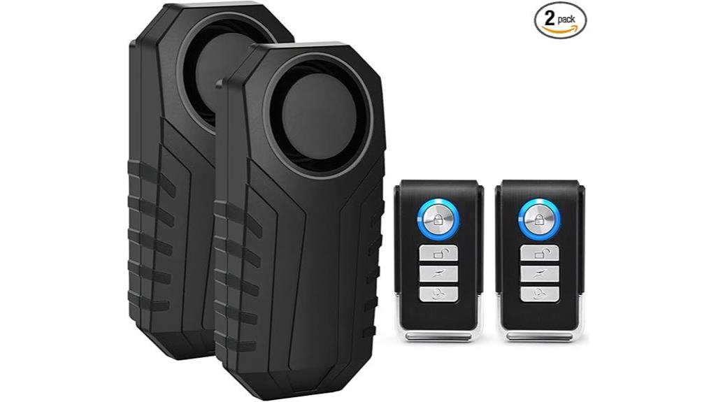 wireless bike alarm set