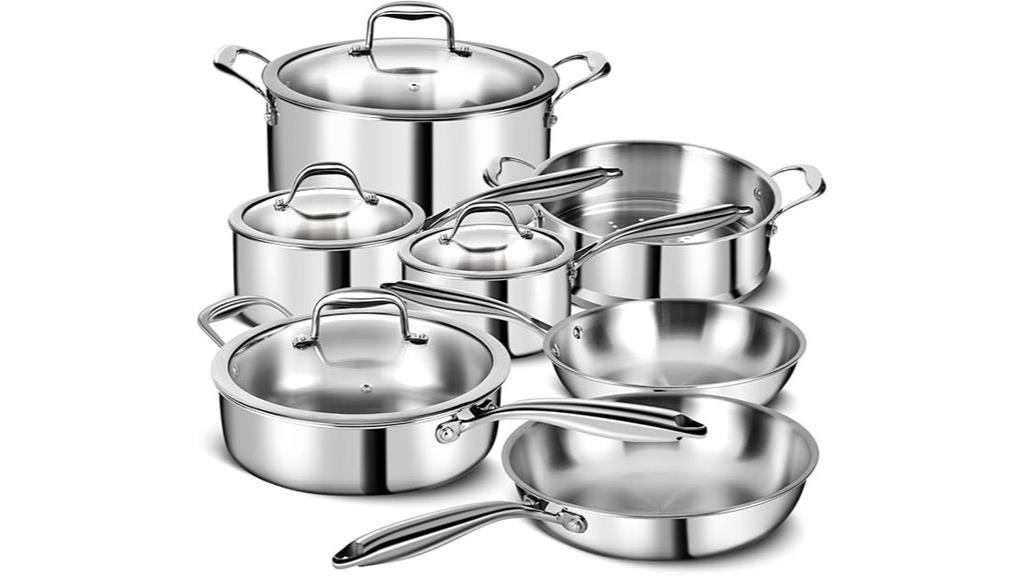 11 piece stainless steel cookware