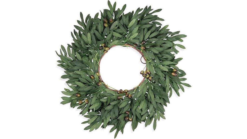 24 inch artificial olive wreath