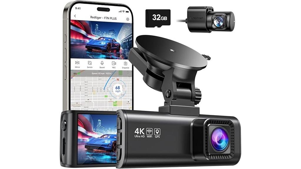4k night vision dash cam