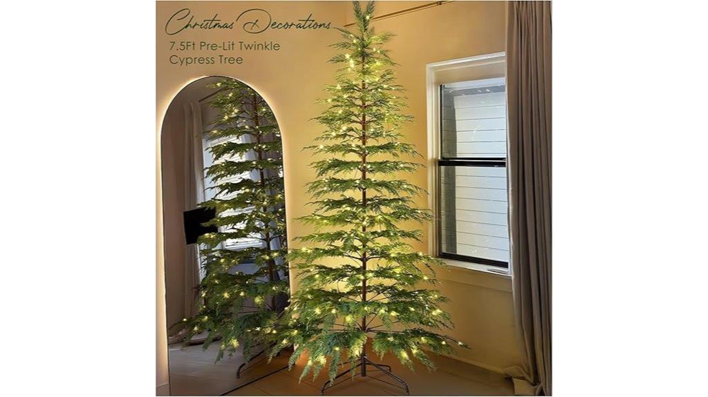7 5 ft pre lit cypress