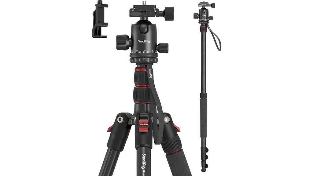 adjustable aluminum camera tripod