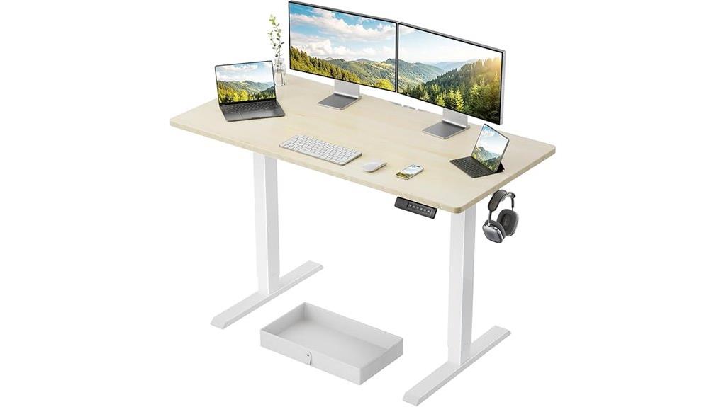 adjustable storage standing desk