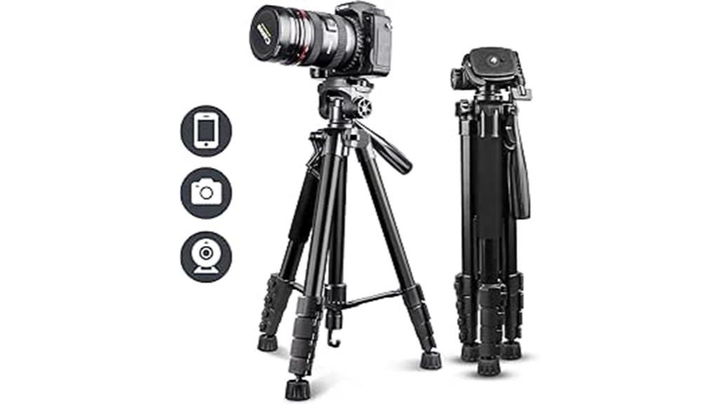 adjustable tripod with remote