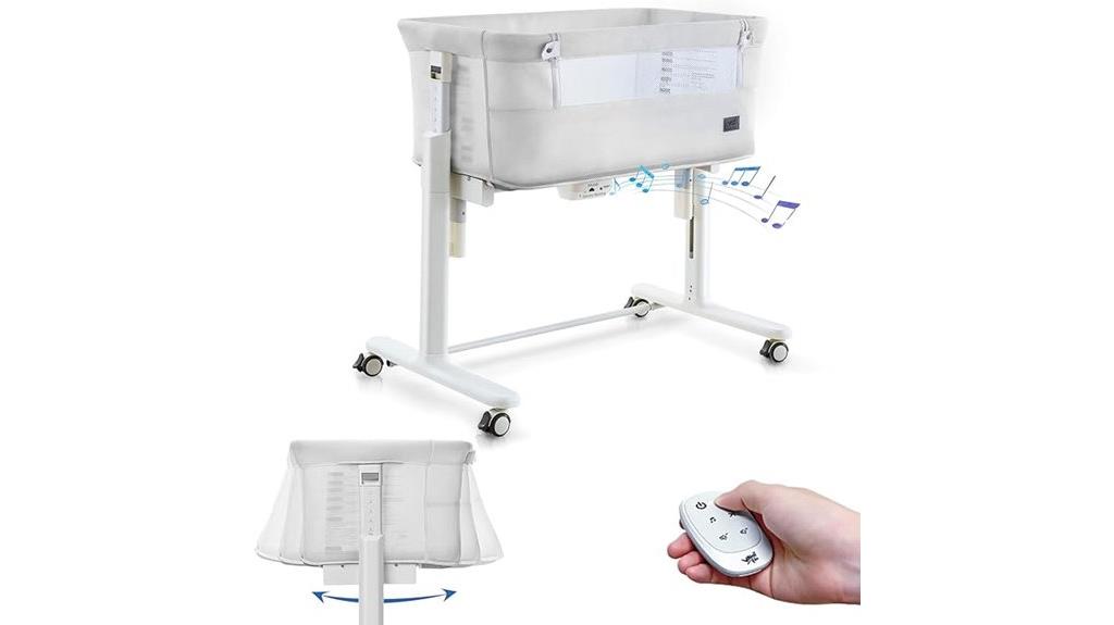 adjustable wheel enabled baby bassinet