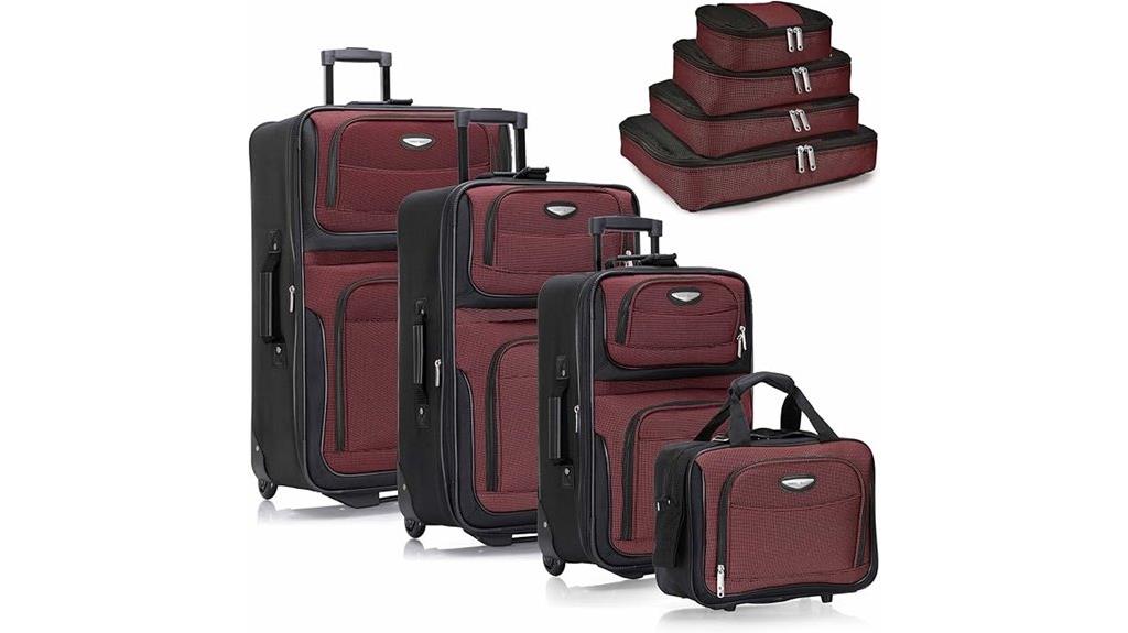 amsterdam themed 8 piece luggage