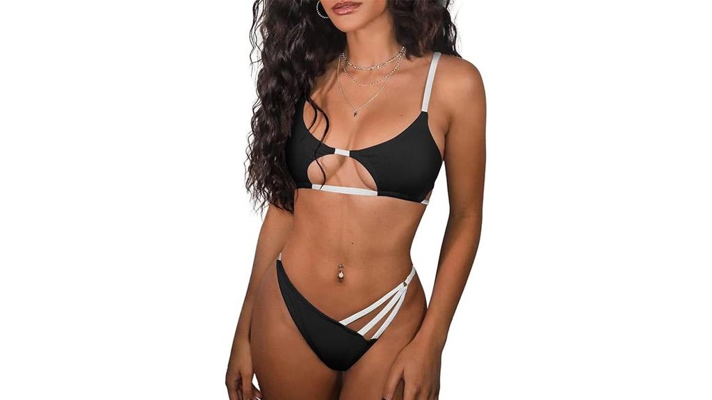 bikini with cutout tie