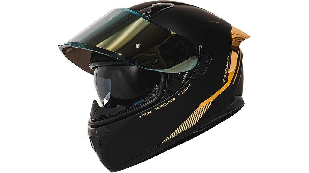 black gold dual visors