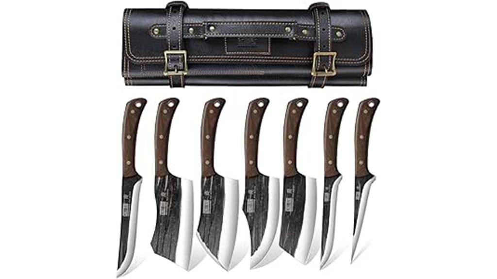 butcher knives with case