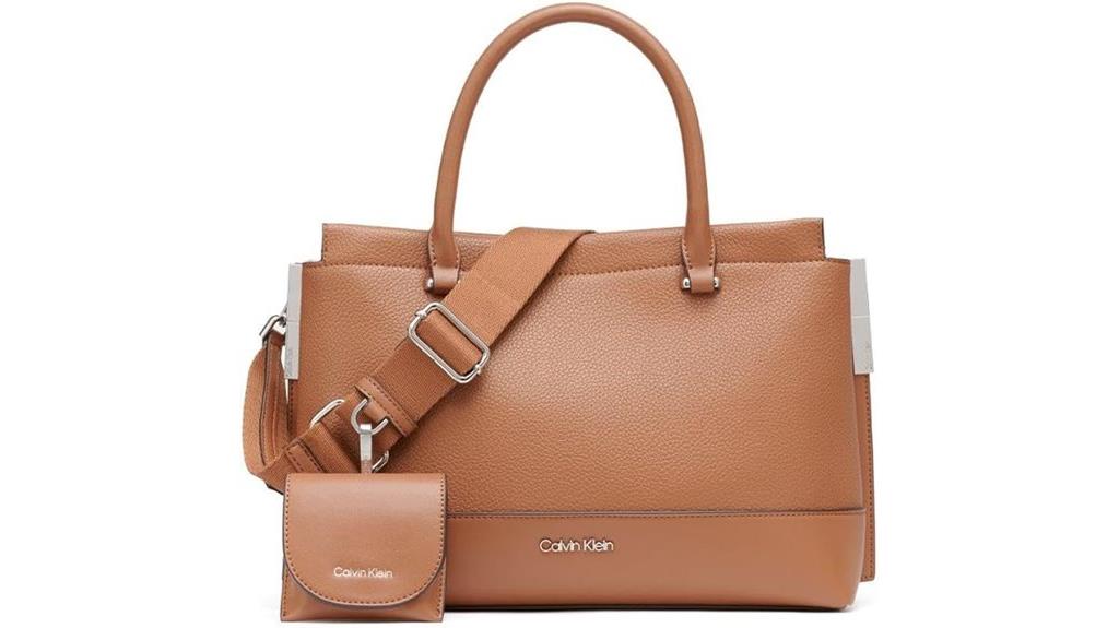 calvin klein three compartment satchel