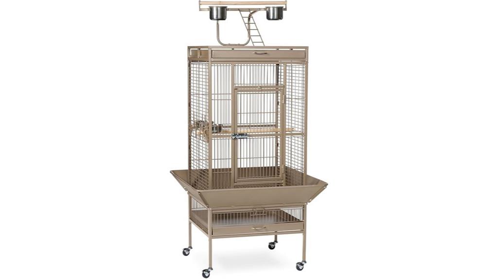 coco brown wrought iron cage