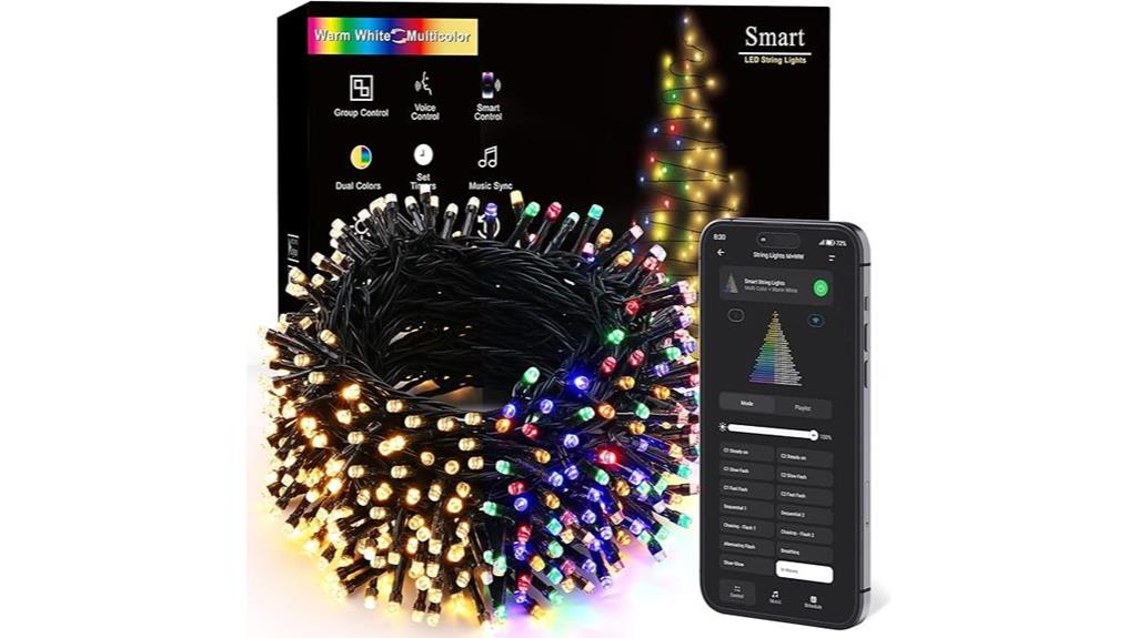 colorful 164ft christmas lights