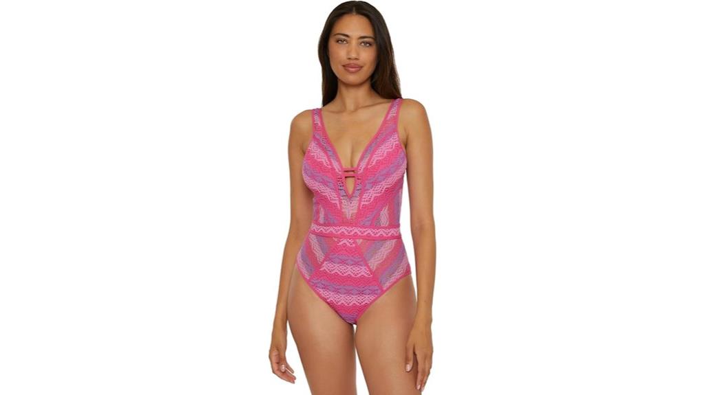 colorful one piece swimsuit