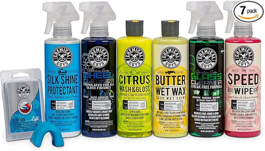 complete seven item car detailing kit