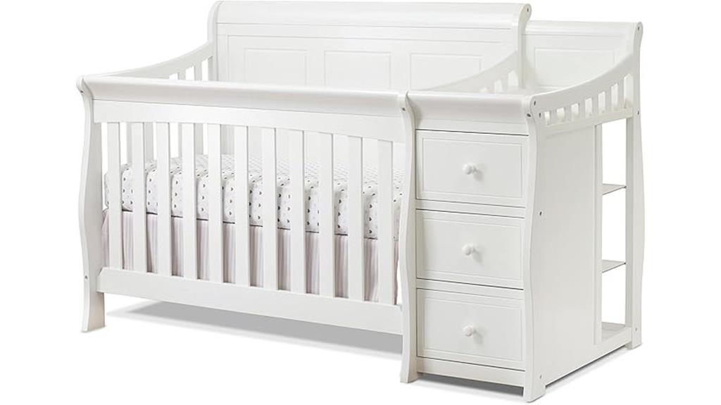 convertible crib with changer