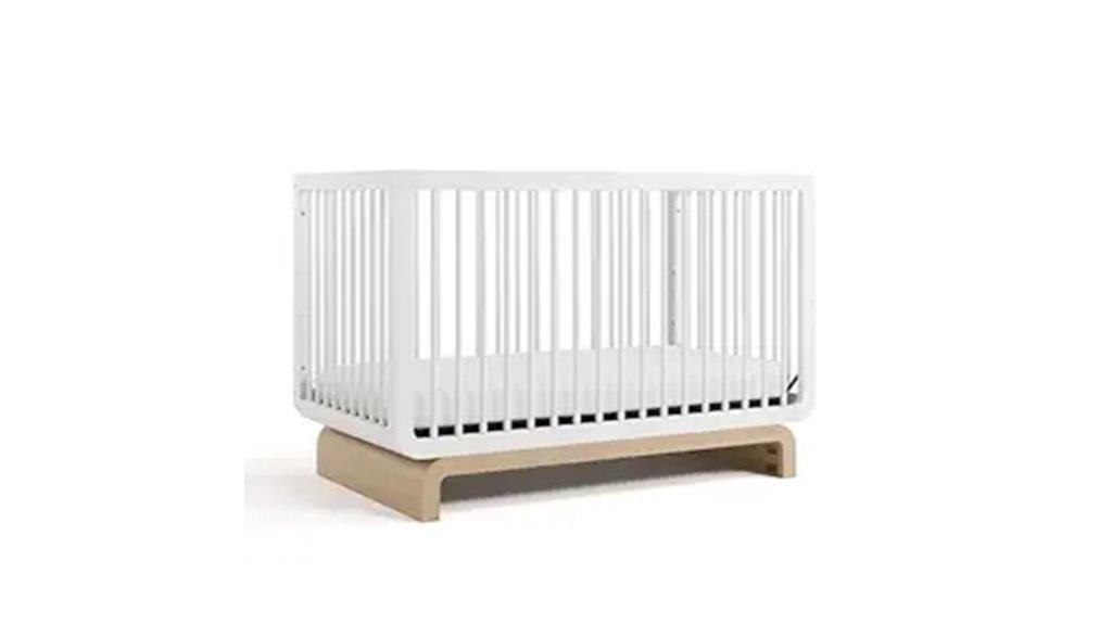 convertible crib with deluxe features